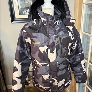 Ladies size small  Camouflage Jacket - Black and Gray